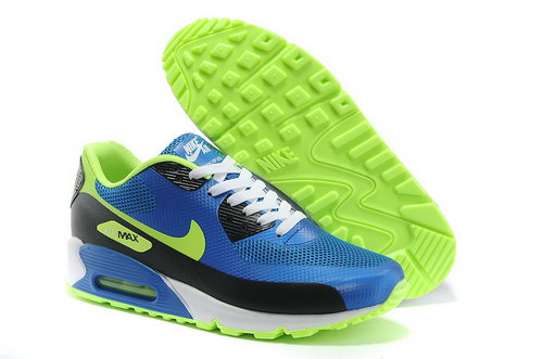 Nike Air Max 90 Hyp Prm Men Blue Green Running Shoes Low Cost